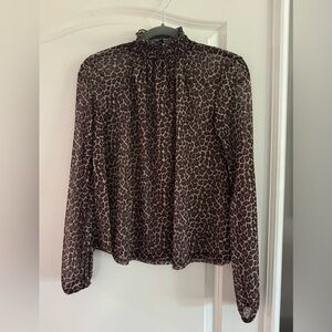 Target - Sheer Leopard Blouse